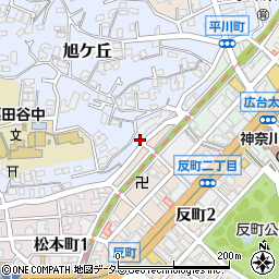 神奈川県横浜市神奈川区旭ケ丘11周辺の地図