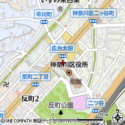 横浜市消防局神奈川消防署周辺の地図