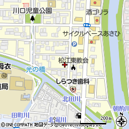 島根県松江市学園1丁目14-22周辺の地図