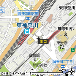 東神奈川駅東口公衆トイレ周辺の地図