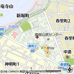 岐阜県関市寿町周辺の地図