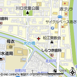 島根県松江市学園1丁目14周辺の地図