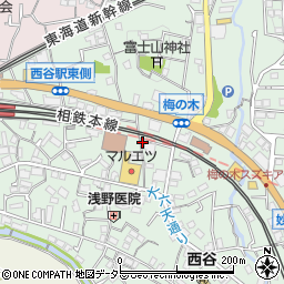 神奈川県横浜市保土ケ谷区西谷周辺の地図
