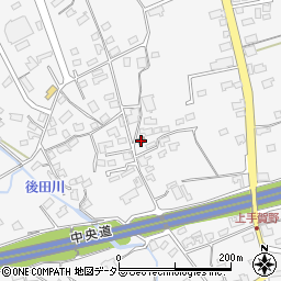 中津川手賀野簡易郵便局周辺の地図