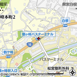 鶴ケ峰バスターミナル周辺の地図