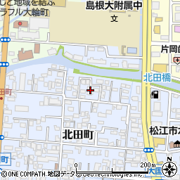 島根県松江市北田町75周辺の地図