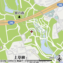 大和市役所　泉の森自然観察センターしらかしのいえ周辺の地図