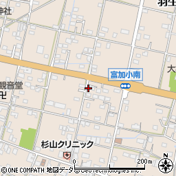 岐阜県加茂郡富加町羽生1490-4周辺の地図