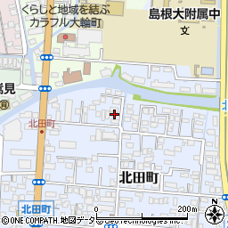 島根県松江市北田町70周辺の地図
