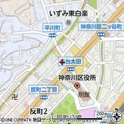 ローソンストア１００東神奈川店周辺の地図
