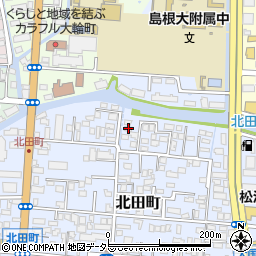 島根県松江市北田町72-6周辺の地図