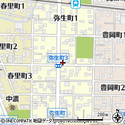 岐阜県関市弥生町周辺の地図