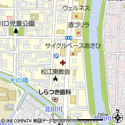丸亀製麺松江学園店周辺の地図
