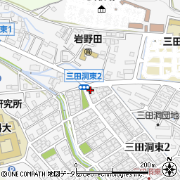 岐阜三田洞郵便局周辺の地図