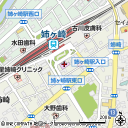 日の丸　姉崎駅前店周辺の地図