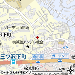 神奈川県横浜市神奈川区三ツ沢下町19-6周辺の地図