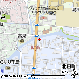 島根県松江市北田町176周辺の地図