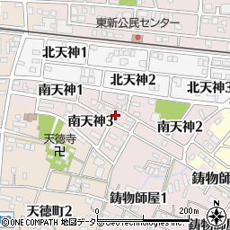 岐阜県関市南天神周辺の地図