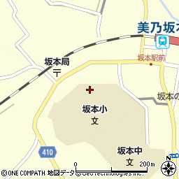 中津川市役所　坂本幼稚園周辺の地図