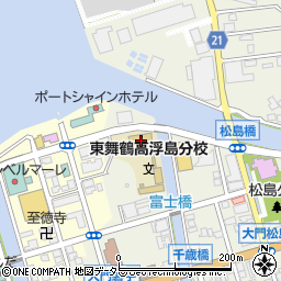 京都府立東舞鶴高等学校　浮島キャンパス周辺の地図