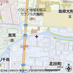 島根県松江市北田町177周辺の地図
