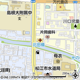 快活クラブ松江店周辺の地図