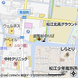 松江堀川ふれあい広場周辺の地図