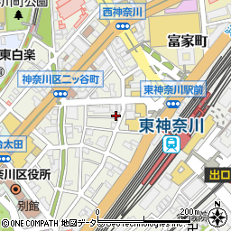 コインパーク西神奈川１丁目駐車場周辺の地図
