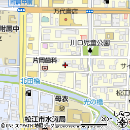 島根県松江市学園1丁目4-36周辺の地図