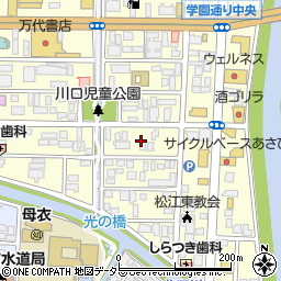 島根県松江市学園1丁目12周辺の地図