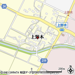 福井県三方上中郡若狭町上野木周辺の地図