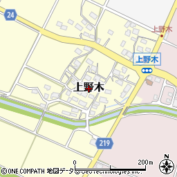 福井県若狭町（三方上中郡）上野木周辺の地図
