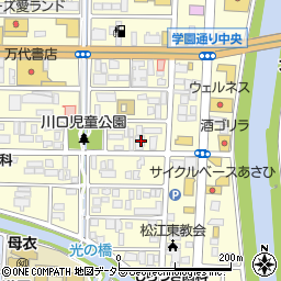 島根県松江市学園1丁目11-24周辺の地図