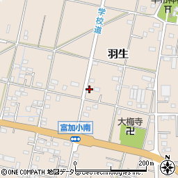 岐阜県加茂郡富加町羽生1308-1周辺の地図