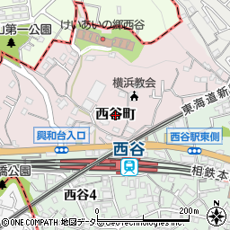 神奈川県横浜市保土ケ谷区西谷町周辺の地図