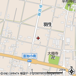 岐阜県加茂郡富加町羽生1308周辺の地図