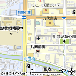 島根県立　武道館弓道場周辺の地図
