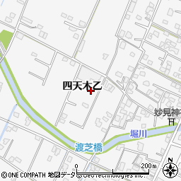 千葉県大網白里市四天木（乙）周辺の地図