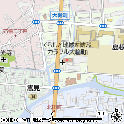 島根県松江市大輪町周辺の地図