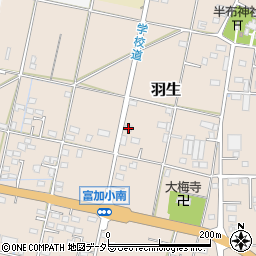 岐阜県加茂郡富加町羽生1308-3周辺の地図