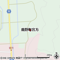 鳥取県鳥取市鹿野町宮方周辺の地図