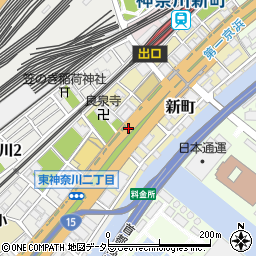 神奈川県横浜市神奈川区新町周辺の地図