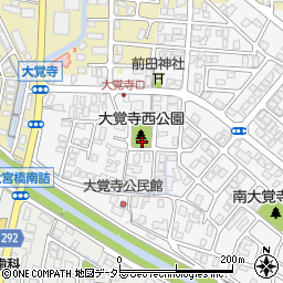 大覚寺西公園周辺の地図
