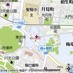 岐阜県関市梅ケ枝町周辺の地図