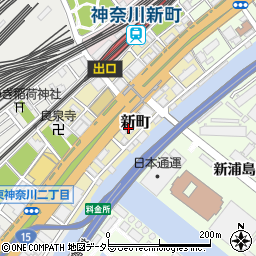 神奈川県横浜市神奈川区新町4周辺の地図