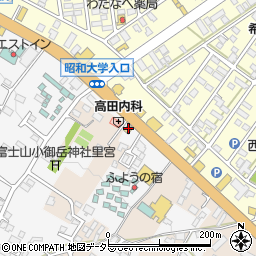 松屋富士吉田店周辺の地図