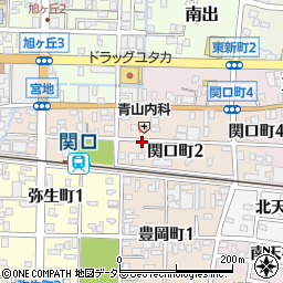 岐阜県関市関口町周辺の地図