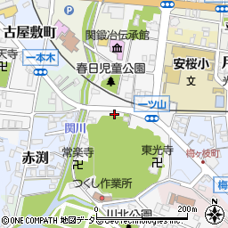 岐阜県関市一ツ山町周辺の地図