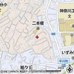 神奈川県横浜市神奈川区二本榎8-14周辺の地図