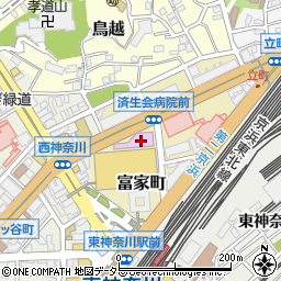 横浜市神奈川公会堂周辺の地図